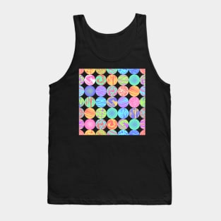 Watercolor brush strokes in geometric circles Tank Top